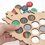 Personnalisé irlande bière casquette carte signe irlandais en bois suspendus carte meilleurs hommes cadeaux irlande bière casquette titulaire bière casquette affichage panneau