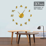 Salon danse mur Art bricolage grande taille horloge murale Social danse Studio mur décor sans cadre grande taille mur montre danseurs cadeau