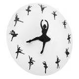 Ballerine horloge murale danse fille moderne Quartz mouvement décoratif mur montre danse Studio mur Art Ballet cadeaux pour elle