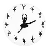 Ballerine horloge murale danse fille moderne Quartz mouvement décoratif mur montre danse Studio mur Art Ballet cadeaux pour elle