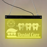 Dentiste soins dentaires LED enseigne néon hygiéniste dentaire bureau chambre salon éclairage décoration acrylique panneau dent fête signe