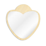 Miroir mural en acrylique en forme de coeur avec dos en bois décoration de chambre de fille miroir mural de maquillage cadeau saint valentin pour elle