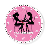 Manucure Salon horloge murale ongle Salon Spa personnalisé horloge murale personnalisé illustration pédicure Art Nail Studio entreprise mur Art décor