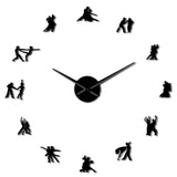 Salon danse mur Art bricolage grande taille horloge murale Social danse Studio mur décor sans cadre grande taille mur montre danseurs cadeau