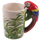 1 pièce drôle tasse perroquet céramique tasse à café créative Drinkware mignon 3D Animal forme café thé lait tasse cadeaux