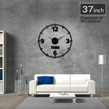 Sans cadre grand miroir acrylique horloge murale autocollant Art mural de luxe décor à la maison 3D bricolage géant horloge murale Kit silencieux mouvement de balayage
