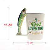 1 pièce rivière nouveauté Sardines poisson tasse Fisher homme tasse tasse à café tasse en céramique décor côtier bord de mer cadeau pour les meilleurs amis