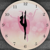 Fille chambre décor Ballet fille princesse rose horloge murale bébé fille danse horloge murale ballerine mobile jambe danse horloge montre