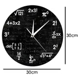 Mathématiques équations et Notations mathématiques tableau noir Geek horloge murale cadeaux éducatifs pour les enfants enseignants école salle de classe décor