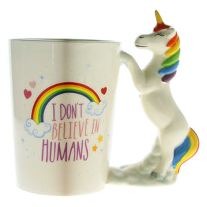 1 pièce je ne crois pas les humains 3D licorne tasses thé lait café tasses et tasses Drinkware mignon original arc-en-ciel licorne cheval tasses