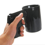 Livraison gratuite 1 pièce pistolet poignée tasses à café et tasses drôle pistolet tasse lait thé tasse créative bureau en céramique tasse à café Drinkware