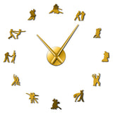 Salon danse mur Art bricolage grande taille horloge murale Social danse Studio mur décor sans cadre grande taille mur montre danseurs cadeau