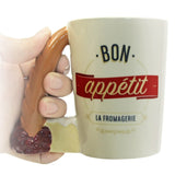 Baguette poignée tasse français Dessert tasse à café maison cuisine décor bureau en céramique tasse à eau