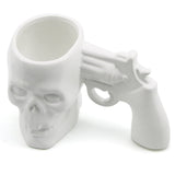 1 pièce bureau café tasse en céramique crâne pistolet tasse café tasse thé tasse boire maison boisson nouveauté anniversaire cadeaux