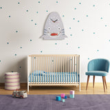 Bois requin pendule horloge murale décor mural pour bébé pépinière enfants chambre nautique pépinière moderne en bois horloge requin cadeau