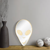 Miroir mural mignon extraterrestre ET extraterrestre E.T. Science galaxie planète pépinière enfant chambre décor acrylique miroir avec dos en bois