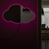 Miroir mural nuageux météo Art moderne décor à la maison suspendu nuage décoratif miroir nuage Silhouette acrylique miroir avec lumière LED