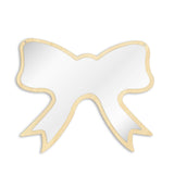 Papillon cravate acrylique miroir mural avec dos en bois cosmétique maquillage miroir fille chambre pépinière suspendus décoration murale cadeau pour elle