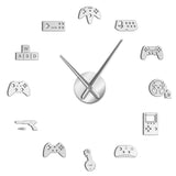 Contrôleur de jeu vidéo bricolage géant horloge murale jeu Joysticks autocollants Gamer mur Art vidéo jeu signes garçon chambre jeu chambre décor