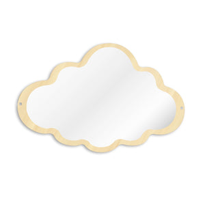 En bois gravé acrylique nuage miroir pépinière enfants chambre décor sans cadre enfants sécurité mur miroir suspendu maquillage miroir