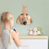 Princesse décoratif mur miroir fille chambre suspendus mur Art Haning acrylique bois miroir sécurité maquillage miroir pour pépinière enfants chambre