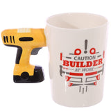 1 pièce perceuse électrique tasse nouveauté en forme de poignée en céramique outil tasse cadeaux pour papa outil tasse Garage décor, menuiserie outils constructeurs