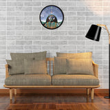 Pilote militaire dans le Cockpit de l'avion horloge murale d'avion avec cadre en métal noir l'avion volant avion aviateur horloge murale Art montre