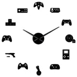 Contrôleur de jeu vidéo bricolage géant horloge murale jeu Joysticks autocollants Gamer mur Art vidéo jeu signes garçon chambre jeu chambre décor