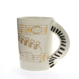 1 pièce Piano claviers poignée avec Note de musique café lait tasse thé tasse avec partition musique Unique idée cadeau pour pianiste Piano amant