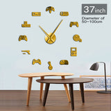 Contrôleur de jeu vidéo bricolage géant horloge murale jeu Joysticks autocollants Gamer mur Art vidéo jeu signes garçon chambre jeu chambre décor