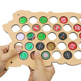 Casquette de bière murale carte de porto Rico carte en bois panneau d'affichage artisanat en bois pour casquette collecteur buveur de bière porto Rico Art carte