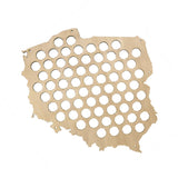 Polonais Laser gravé en bois suspendus artisanat pologne bière bouchon piège pologne patriotique mur décor carte Cap carte pour Cap collecteur amoureux