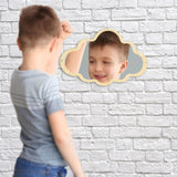 En bois gravé acrylique nuage miroir pépinière enfants chambre décor sans cadre enfants sécurité mur miroir suspendu maquillage miroir