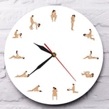 Sexy érotique moderne nouveauté horloge murale 12 Positions de sexe décoratif mur montre Kama Sutra adulte mur Art drôle sexe cadeau pour Couple