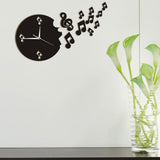 Note de musique volée de l'horloge Notes de musique volante mur Art musique Studio chambre décorative moderne horloge murale Rock n Roll cadeau