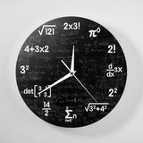 Mathématiques équations et Notations mathématiques tableau noir Geek horloge murale cadeaux éducatifs pour les enfants enseignants école salle de classe décor