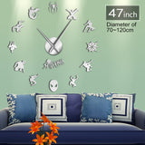 Peter Parker fictif Spider super-héros horloge murale géante Spidey Art mural décor à la maison chambre d'enfant autocollant bricolage bande dessinée grande horloge murale