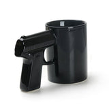 Livraison gratuite 1 pièce pistolet poignée tasses à café et tasses drôle pistolet tasse lait thé tasse créative bureau en céramique tasse à café Drinkware