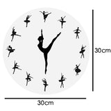 Charmante ballerine horloge murale bébé fille pépinière décor Ballet danseur moderne horloge murale Ballet danse fille aiguille main mur montre