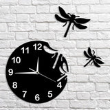 Libellules horloge murale animaux abstraits 3D libellules suspendus Art mural libellules envolées Nature décor à la maison cadeau de demoiselle d'honneur