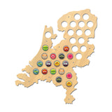 Pays-bas bière casquette carte patriotique en bois mur signe carte de hollande vin bouteille bouchon présentoir néerlandais homme Cave bière amant cadeau