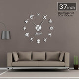 Peter Parker fictif Spider super-héros horloge murale géante Spidey Art mural décor à la maison chambre d'enfant autocollant bricolage bande dessinée grande horloge murale