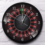 Roulette Horloge Murale Avec Cadre En Métal Noir