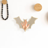 Miroir mural en forme de chauve-souris Halloween décor à la maison suspendu miroir acrylique chauve-souris avec dessus de Table en bois ou miroir de maquillage mural
