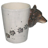 1 pièce faune loup Totem boire tasse 3D loup en forme poignée tasse avec patte de loup imprime rétro créatif bureau tasses