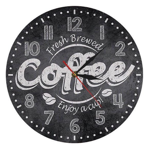 Café infusé frais profiter d'une tasse d'horloge murale café cuisine horloge murale café café Bar décor mural cadeau pour les accros au café