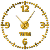 Sans cadre grand miroir acrylique horloge murale autocollant Art mural de luxe décor à la maison 3D bricolage géant horloge murale Kit silencieux mouvement de balayage