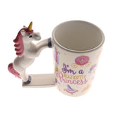 1 pièce I am the Majestic princesse Mug en céramique tasse à café tasse à thé tasse magique rose licorne tasse princesse insolite idées cadeaux