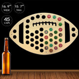 Casquette de bière de Football américain carte ballon de Rugby casquette en bois piège porte-bouchon de vin Collection Art mural affichage carte vin amoureux cadeau