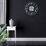 12 pistes d'animaux différentes horloge murale de pépinière avec éclairage de LED horloge LED